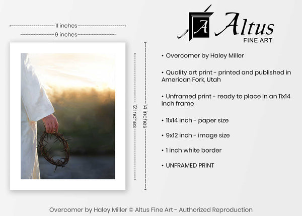 Overcomer 9x12 print with border to 11x14