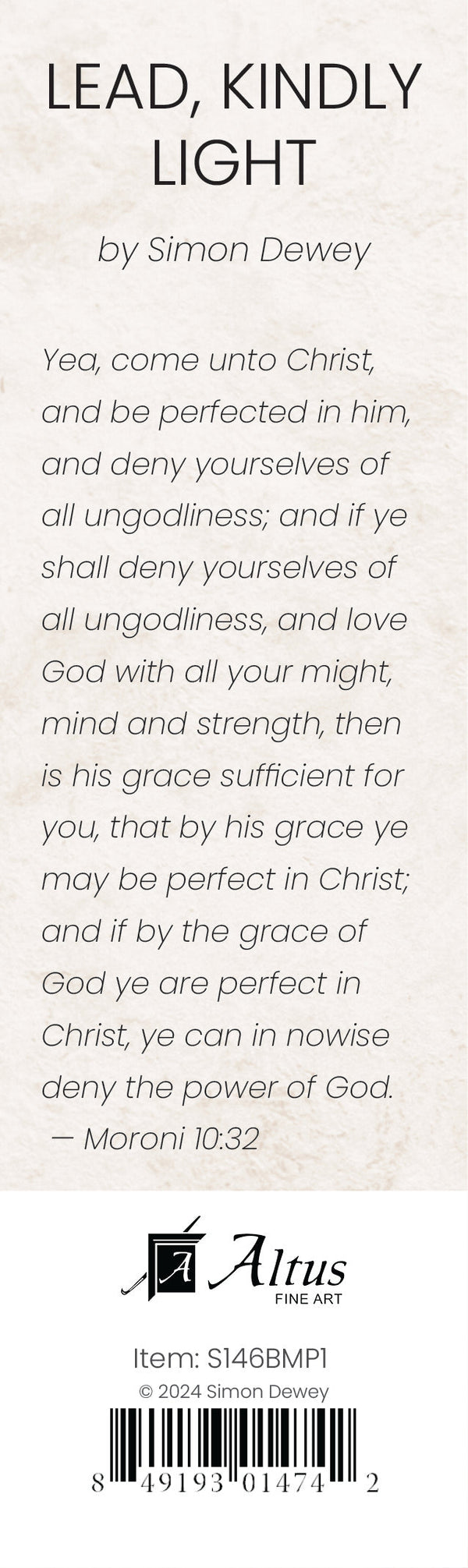 Lead, Kindly Light bookmark