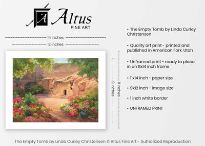 The Empty Tomb 9x12 print with border to 11x14