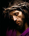 Jesus Christ with a crown of thorns.