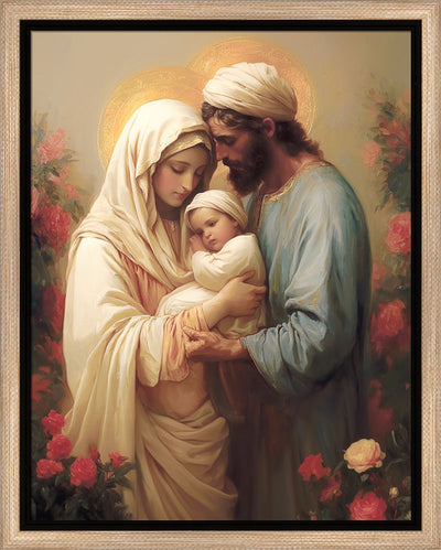 Holy Family in the Flower Garden