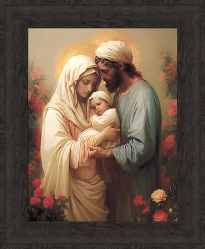 Holy Family in the Flower Garden