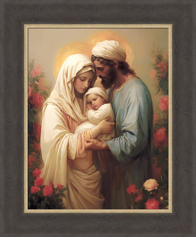 Holy Family in the Flower Garden