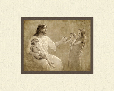 Christ with Children 8x10 mat