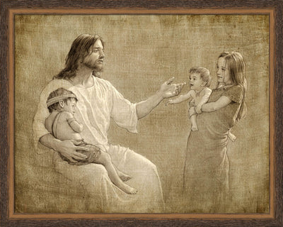Christ with Children by Joseph Brickey