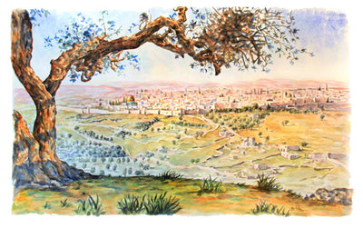 Painting of Old Jerusalemlandscape.