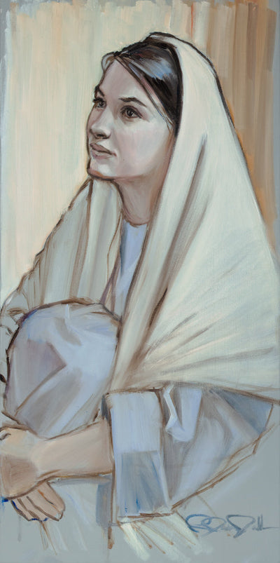 Portrait of a woman thinking.