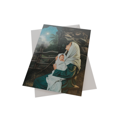 Simon Dewey Boxed Christmas Cards Featuring Mary and Baby Jesus(5 Each of 4 Designs)